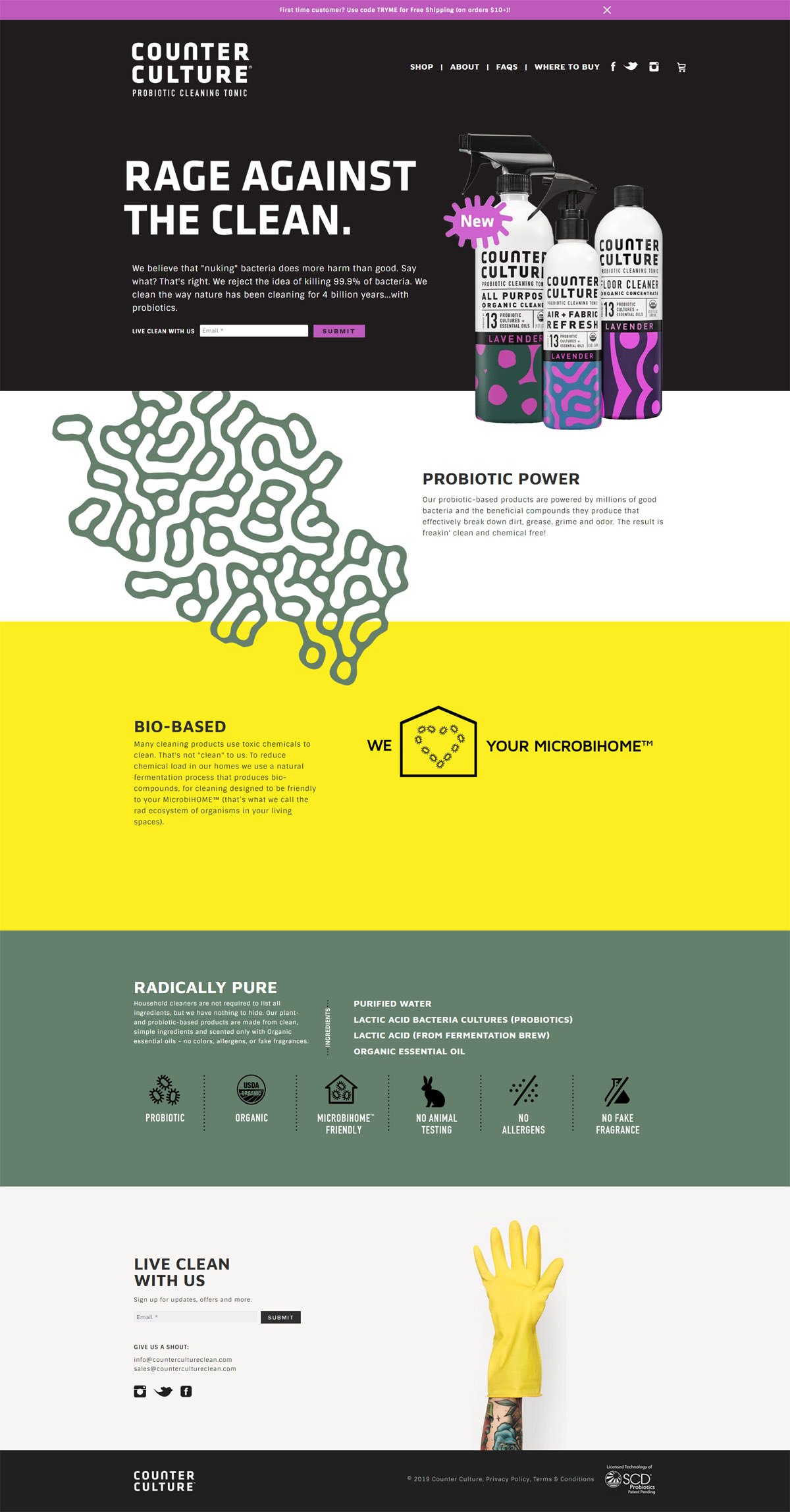 eCommerce website: Counter Culture Clean