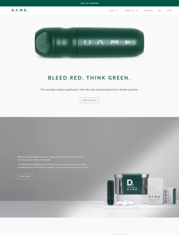 eCommerce website: DAME