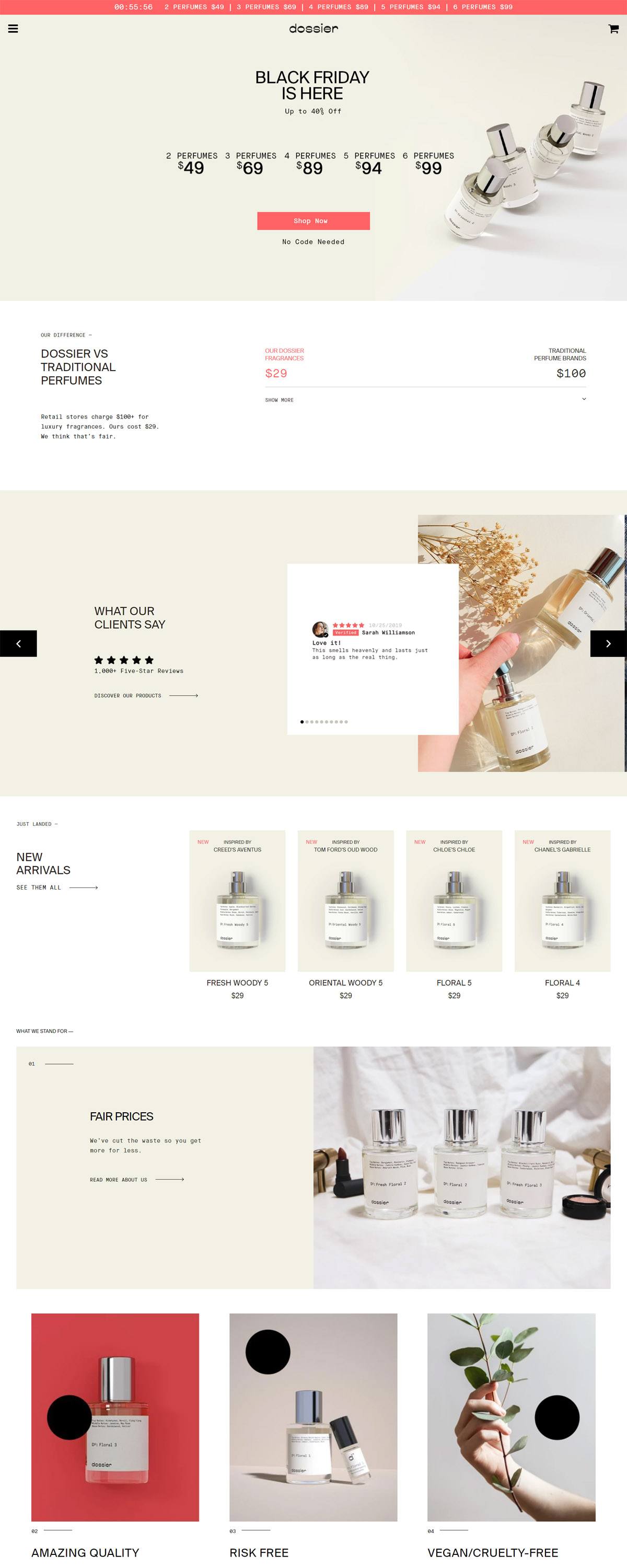 eCommerce website: Dossier