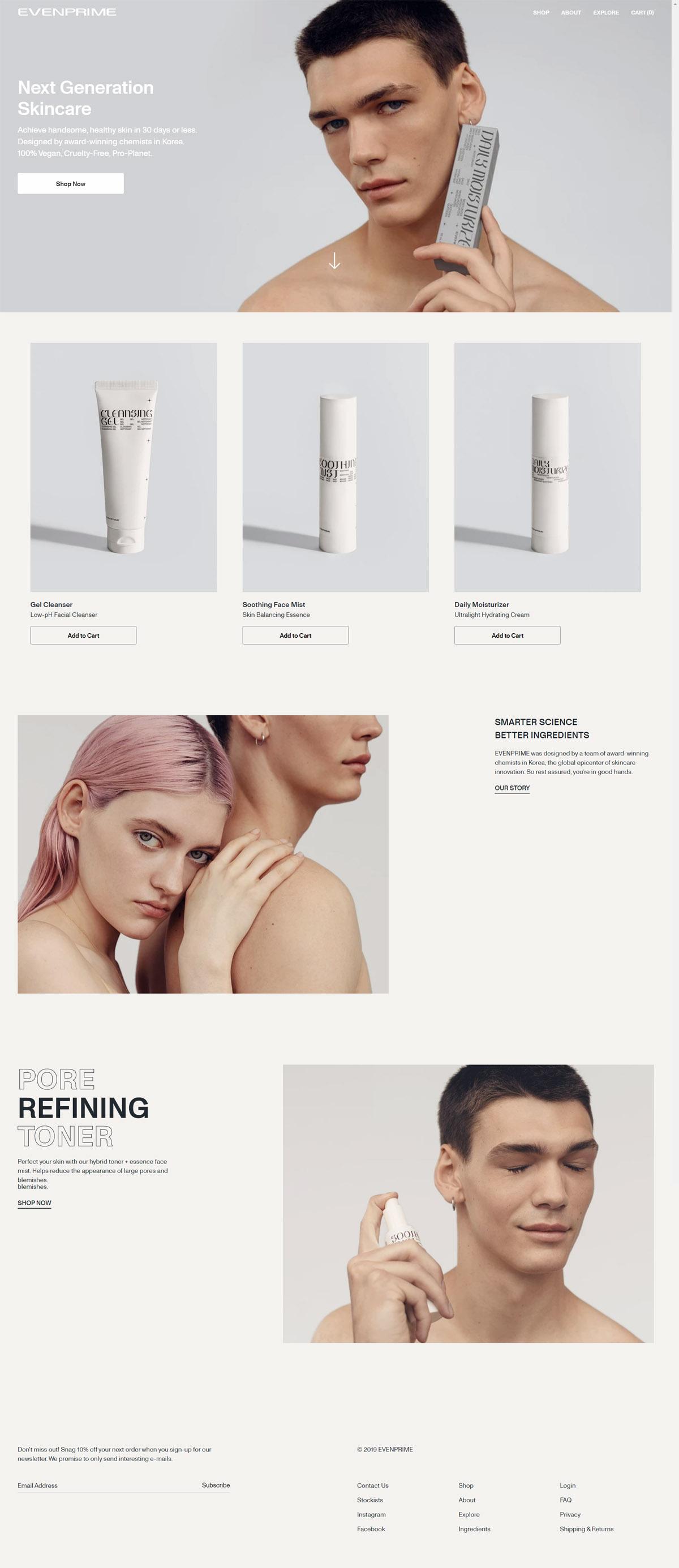 eCommerce website: EVENPRIME