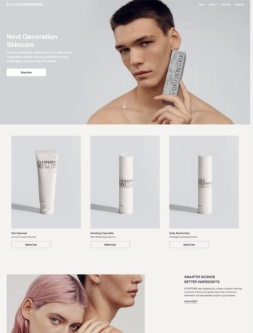 eCommerce website: EVENPRIME