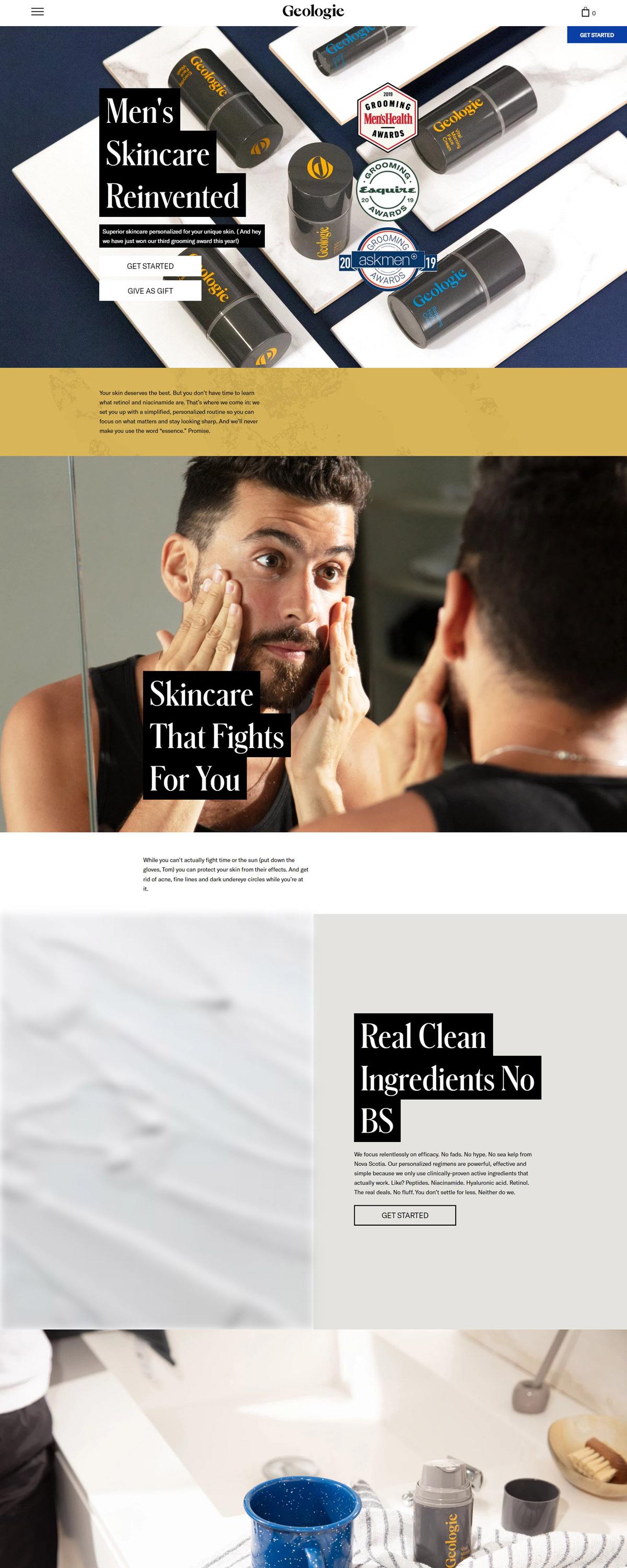 eCommerce website: Geologie