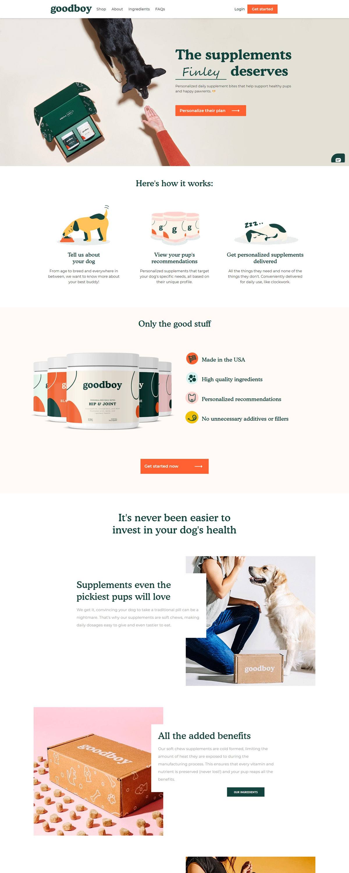 eCommerce website: Goodboy