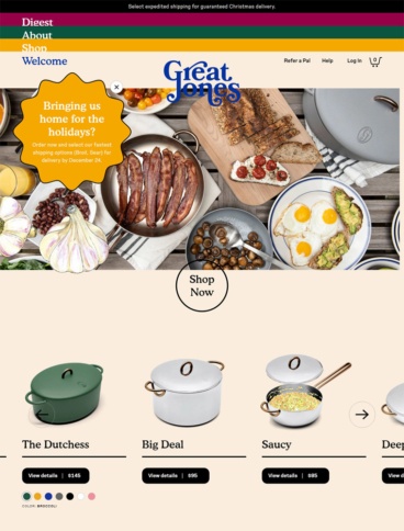 eCommerce website: Great Jones