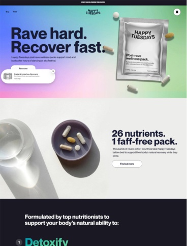 eCommerce website: Happy Tuesdays