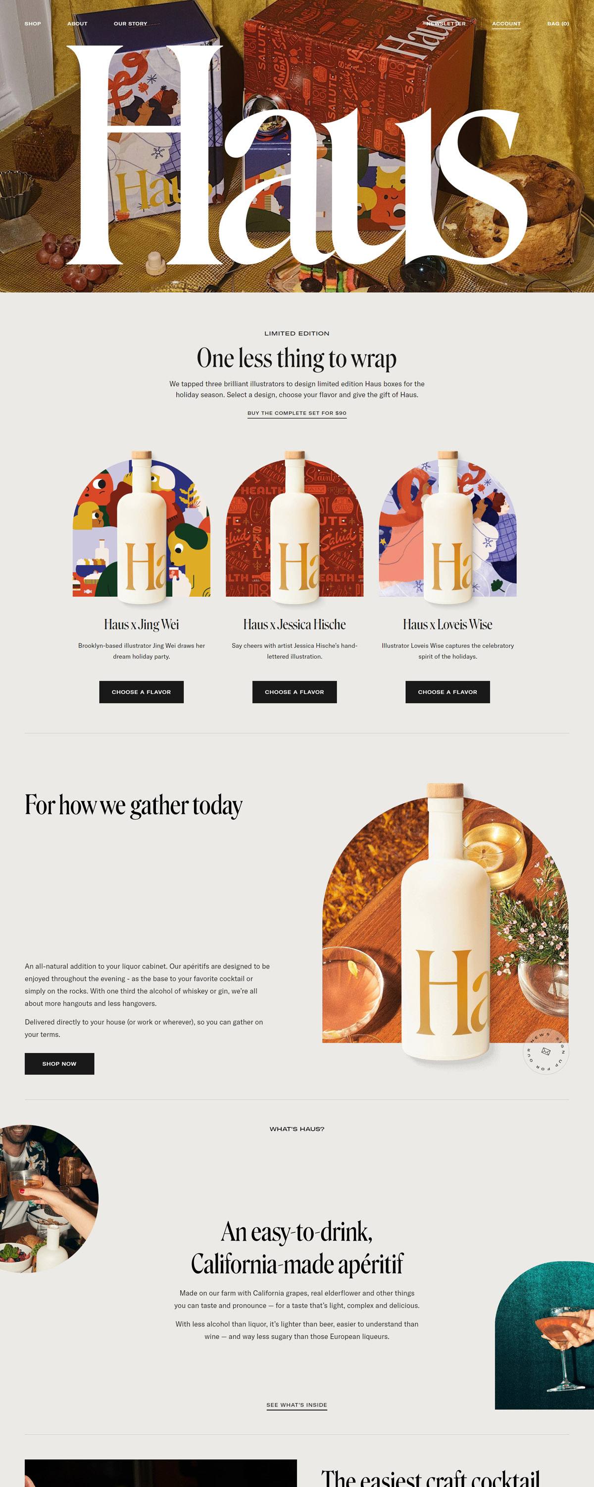 eCommerce website: Haus