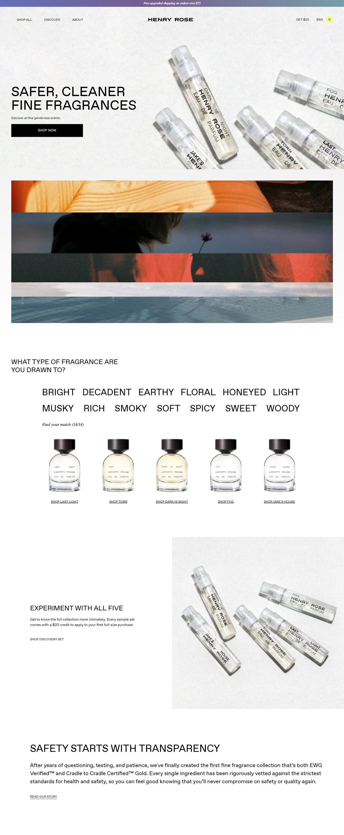 eCommerce website: Henry Rose