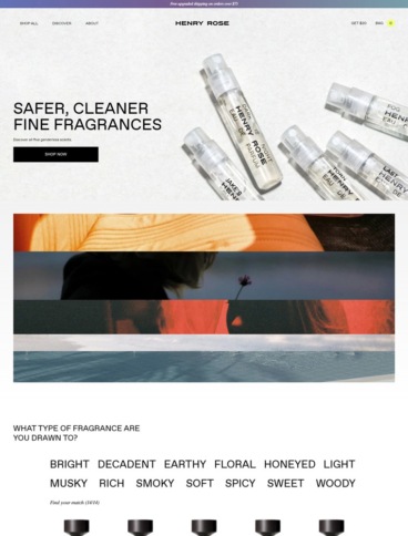 eCommerce website: Henry Rose