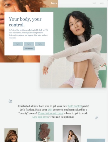 eCommerce website: Hers