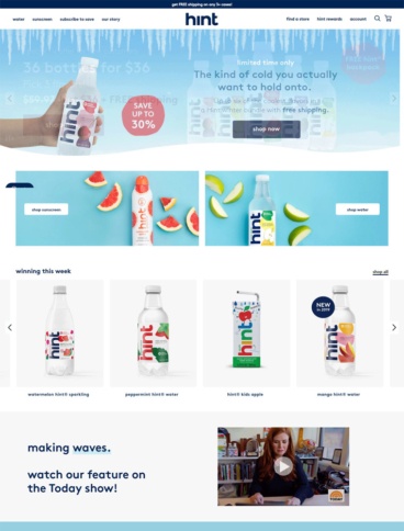 eCommerce website: Hint