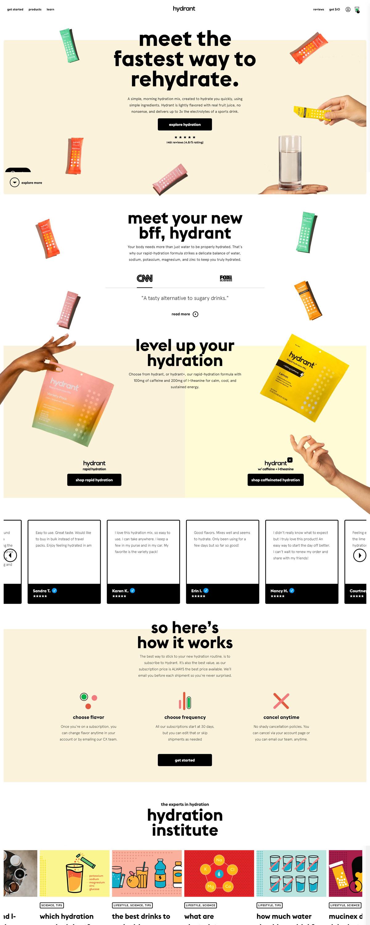 eCommerce website: Hydrant