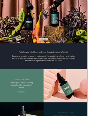 eCommerce website: Juna