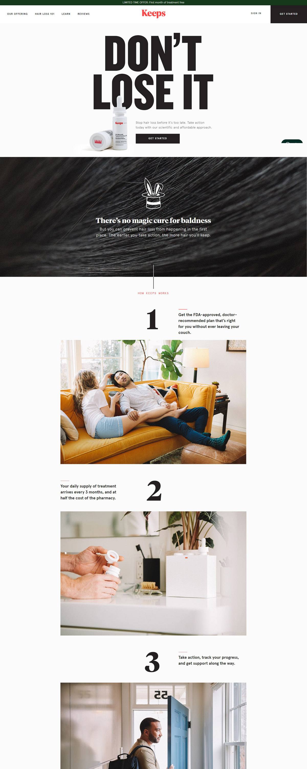 eCommerce website: Keeps