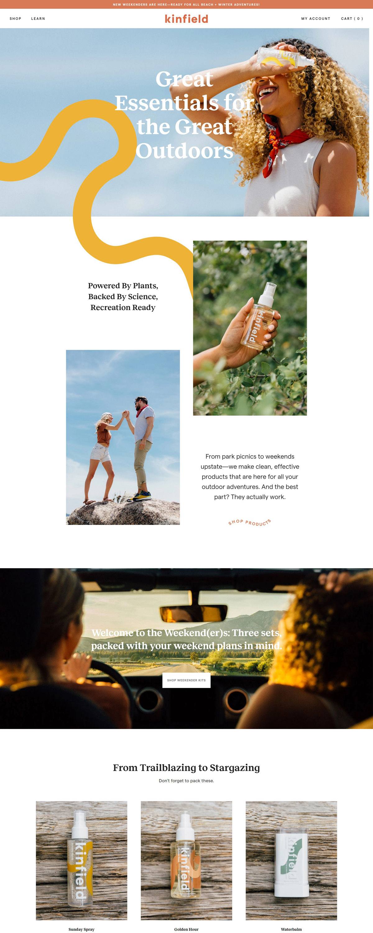 eCommerce website: Kinfield