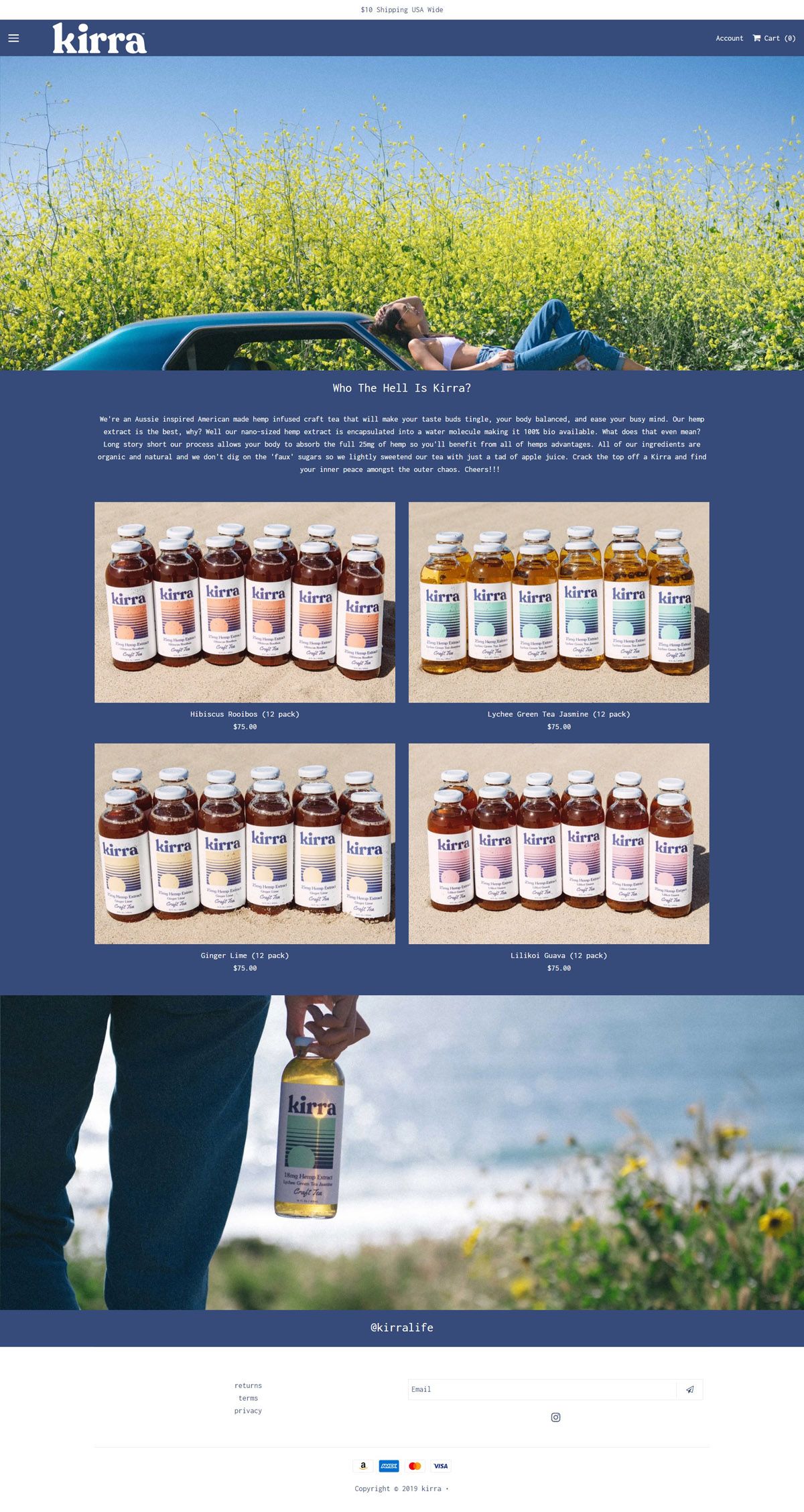 eCommerce website: Kirra