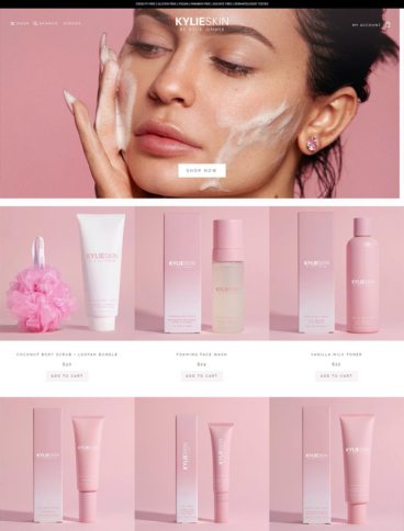 eCommerce website: Kylie Skin