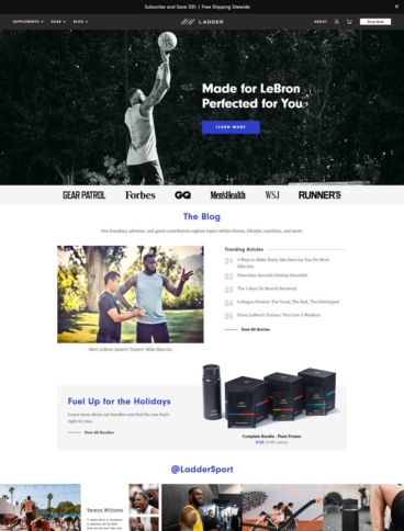eCommerce website: Ladder