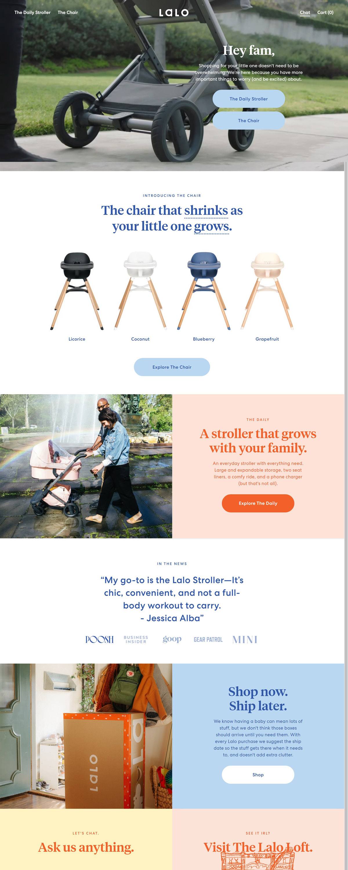 eCommerce website: Lalo