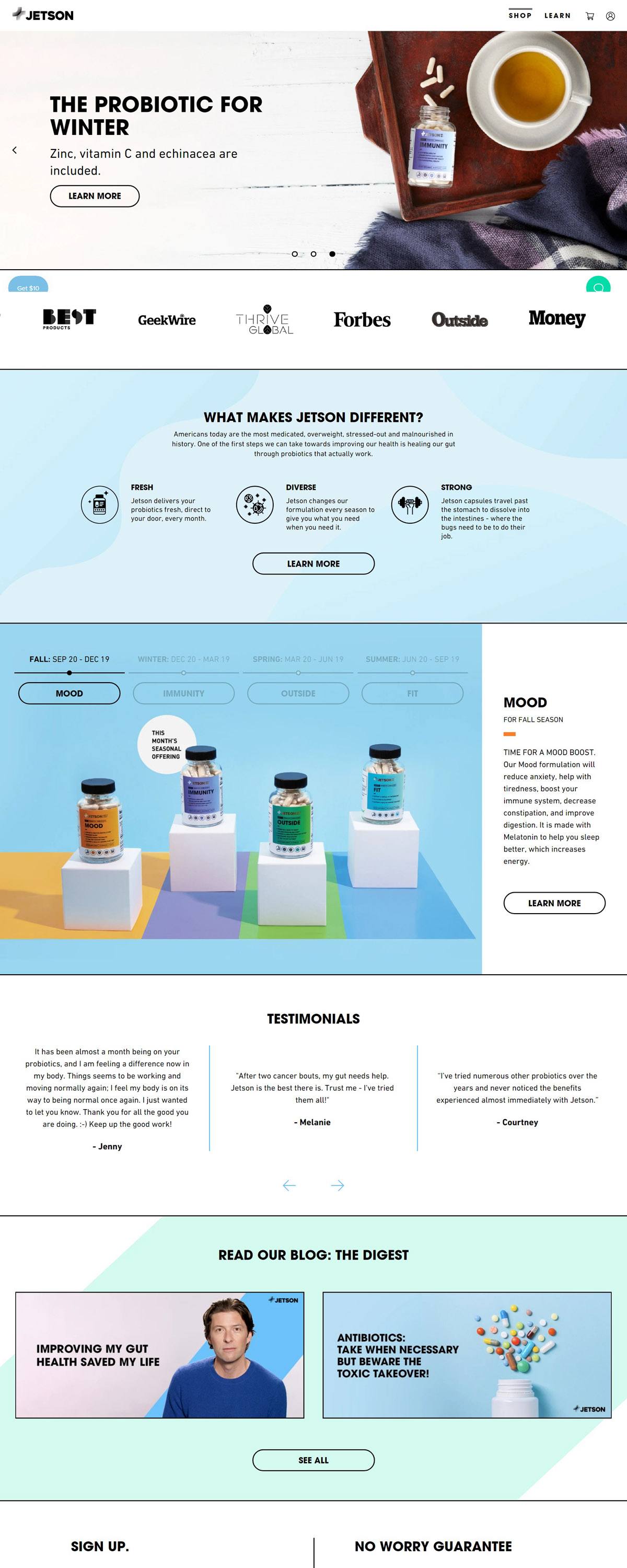 eCommerce website: Jetson