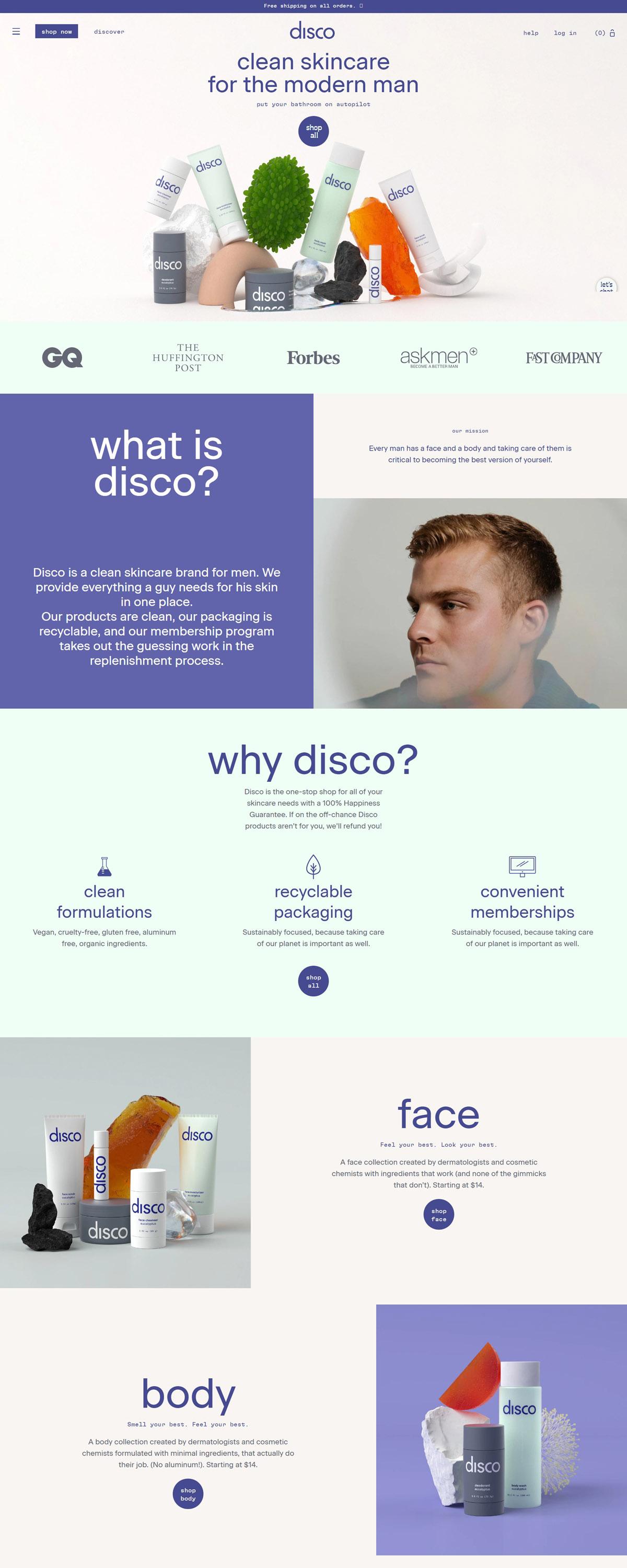 eCommerce website: Disco