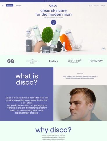 eCommerce website: Disco