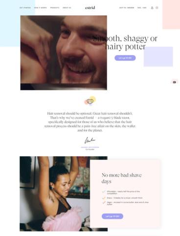 eCommerce website: Estrid