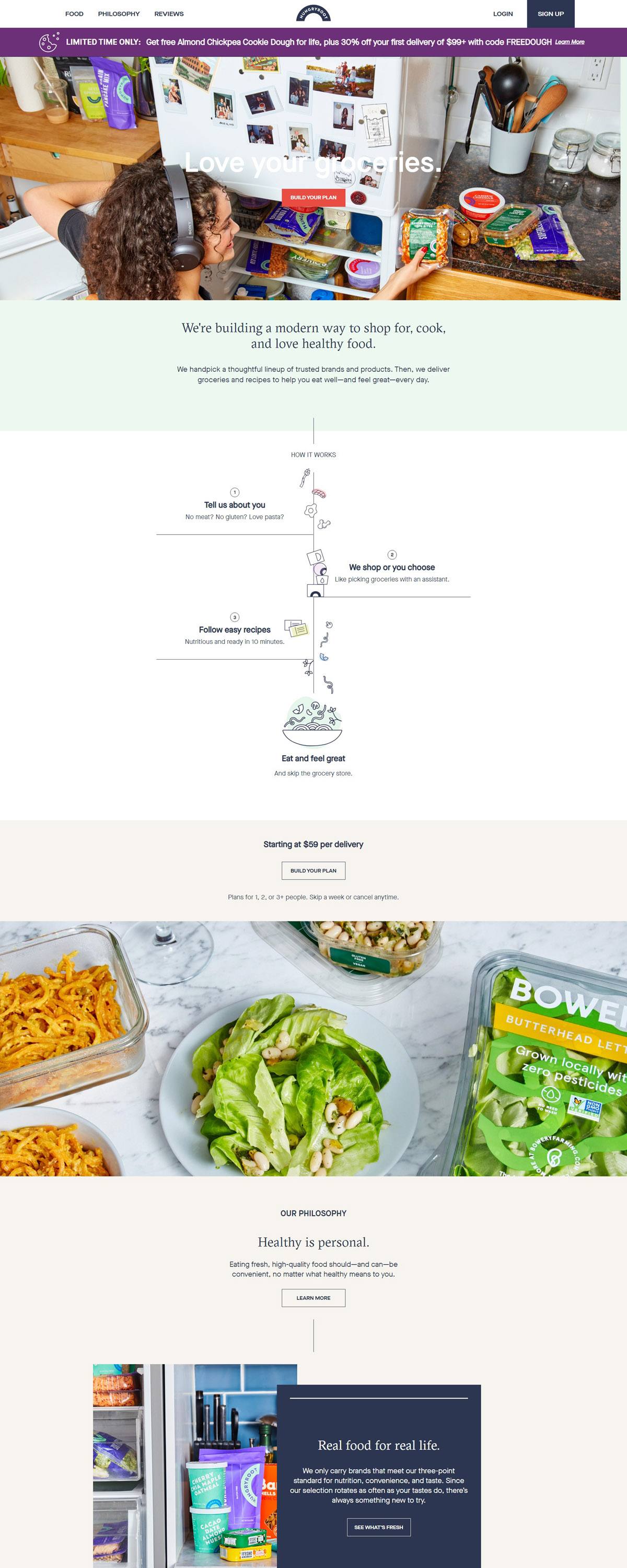 eCommerce website: Hungryroot