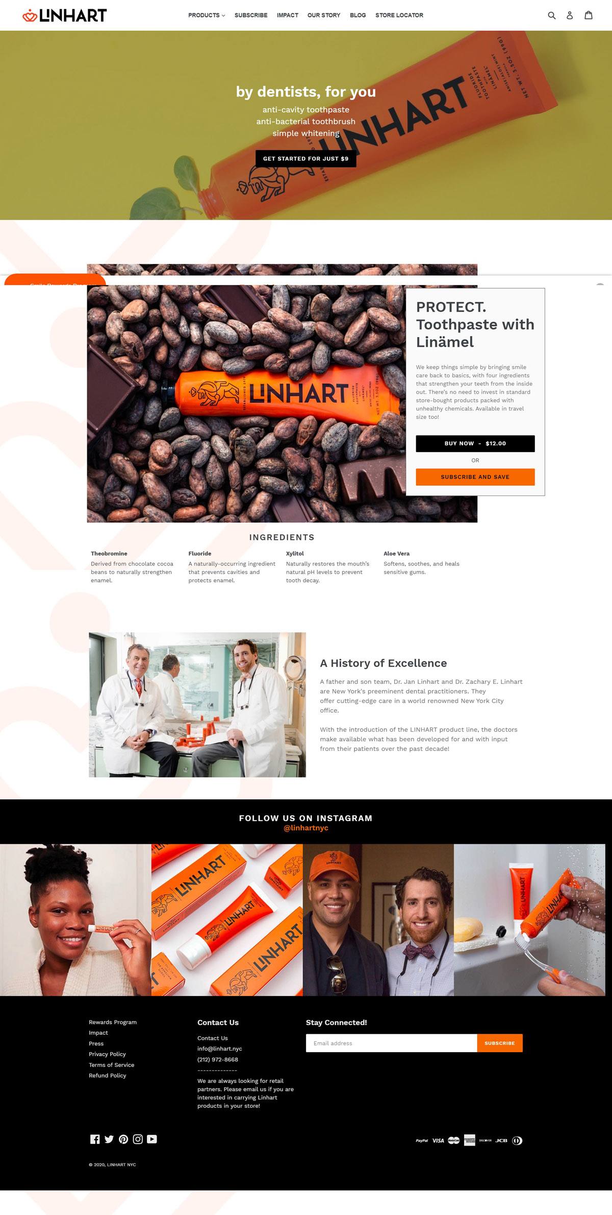 eCommerce website: Linhart