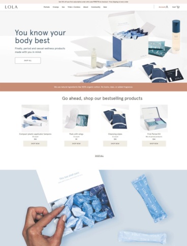 eCommerce website: Lola