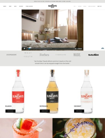 eCommerce website: Los Sundays
