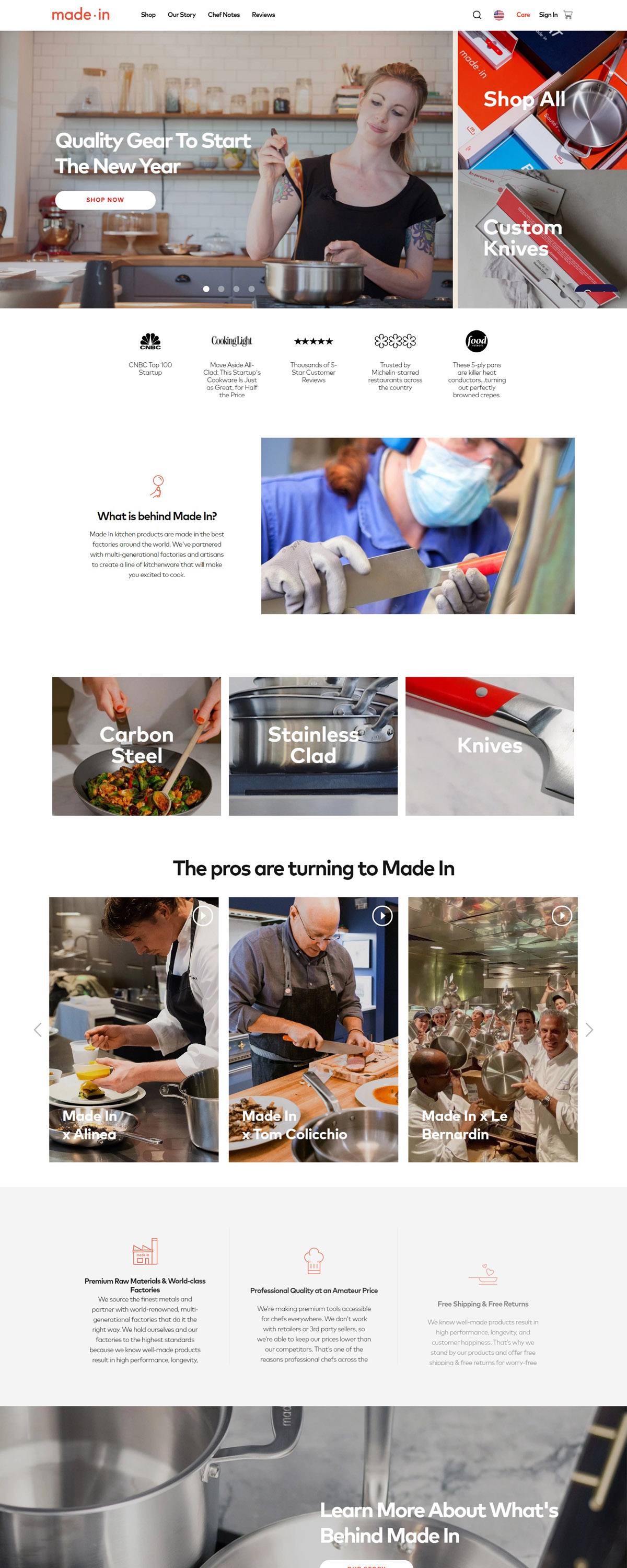 eCommerce website: Made In