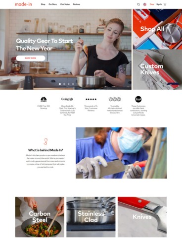 eCommerce website: Made In
