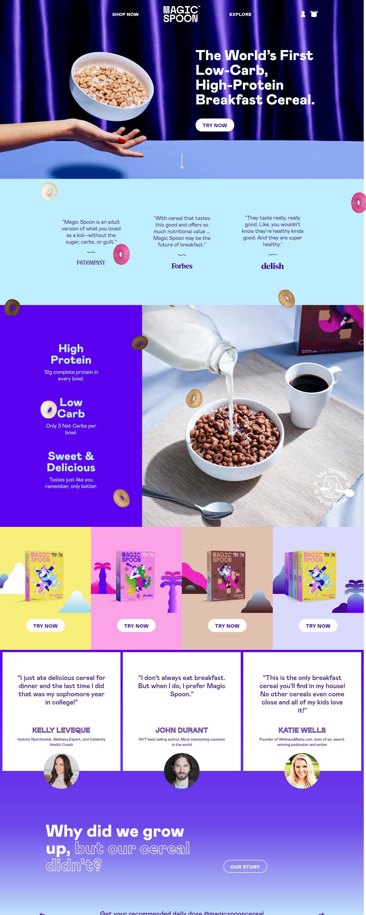 eCommerce website: MagicSpoon