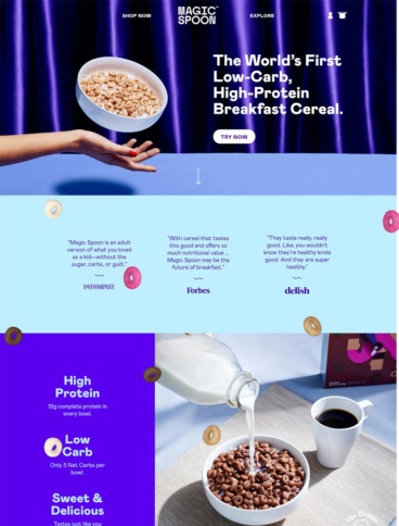 eCommerce website: MagicSpoon