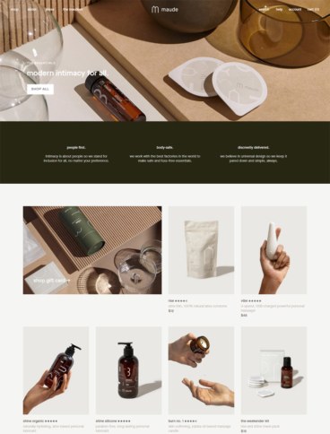 eCommerce website: Maude