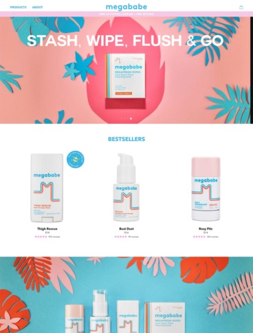 eCommerce website: Megababe