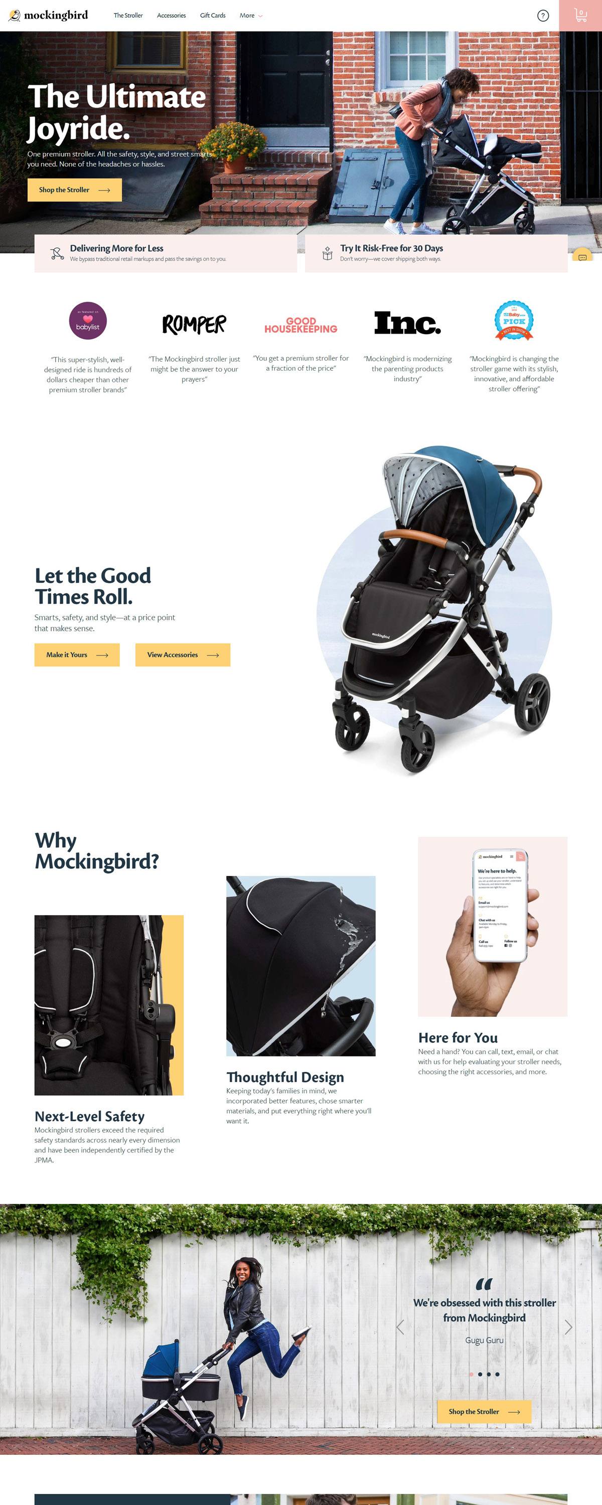 eCommerce website: Mockingbird