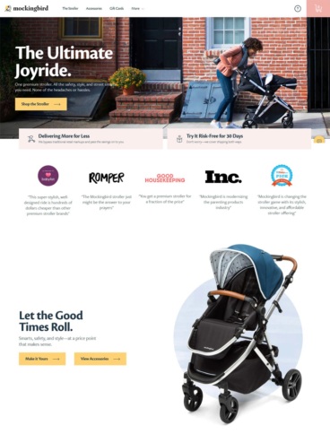 eCommerce website: Mockingbird