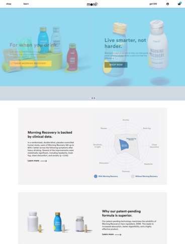 eCommerce website: More