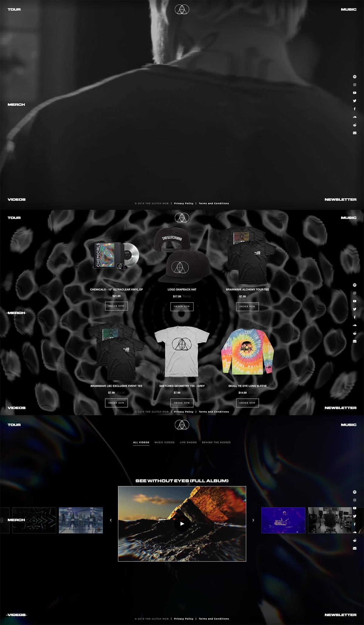 eCommerce website: The Glitch Mob