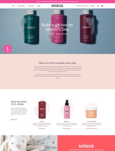 eCommerce website: Sister & Co