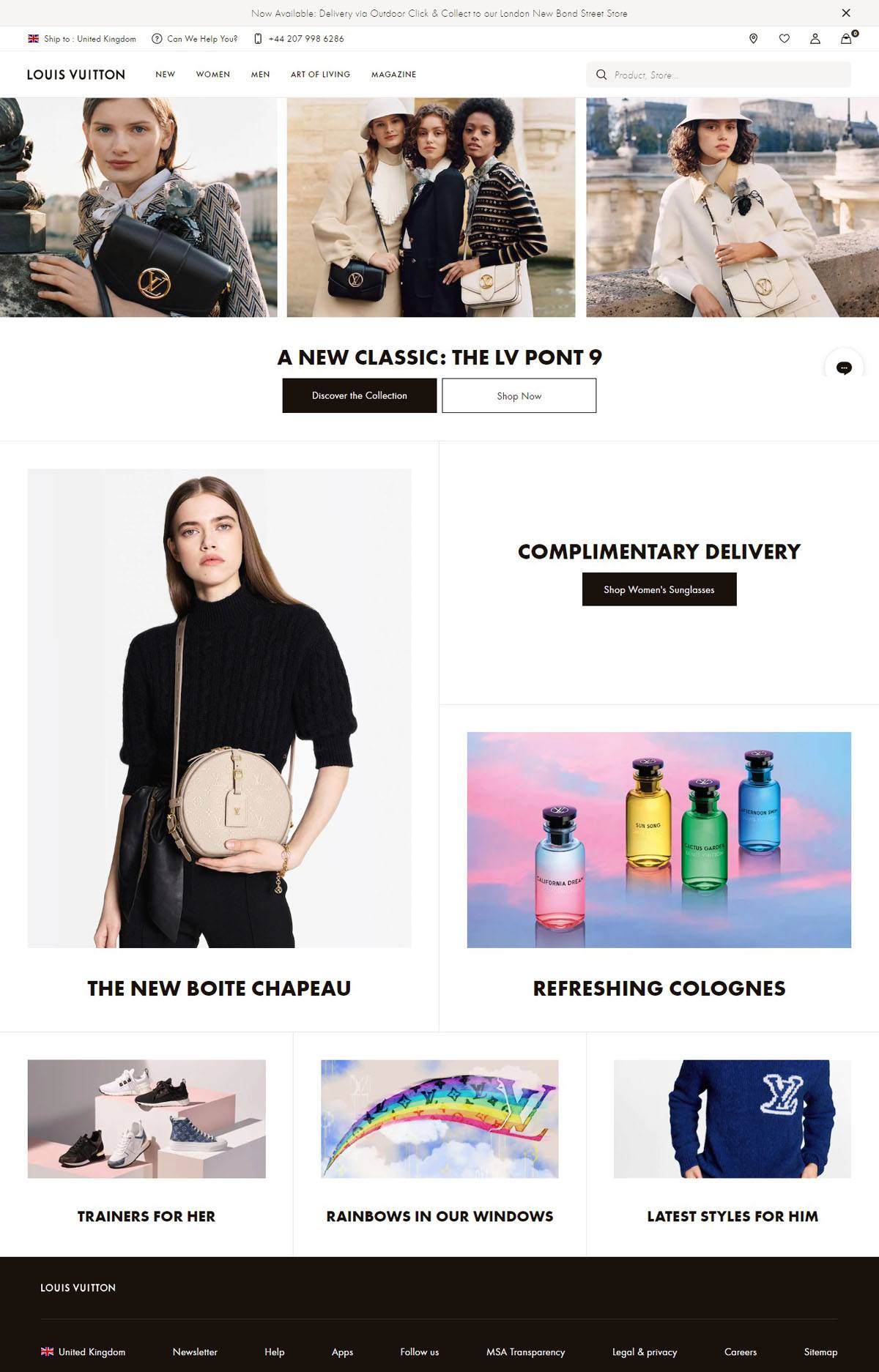 eCommerce website: Louis Vuitton