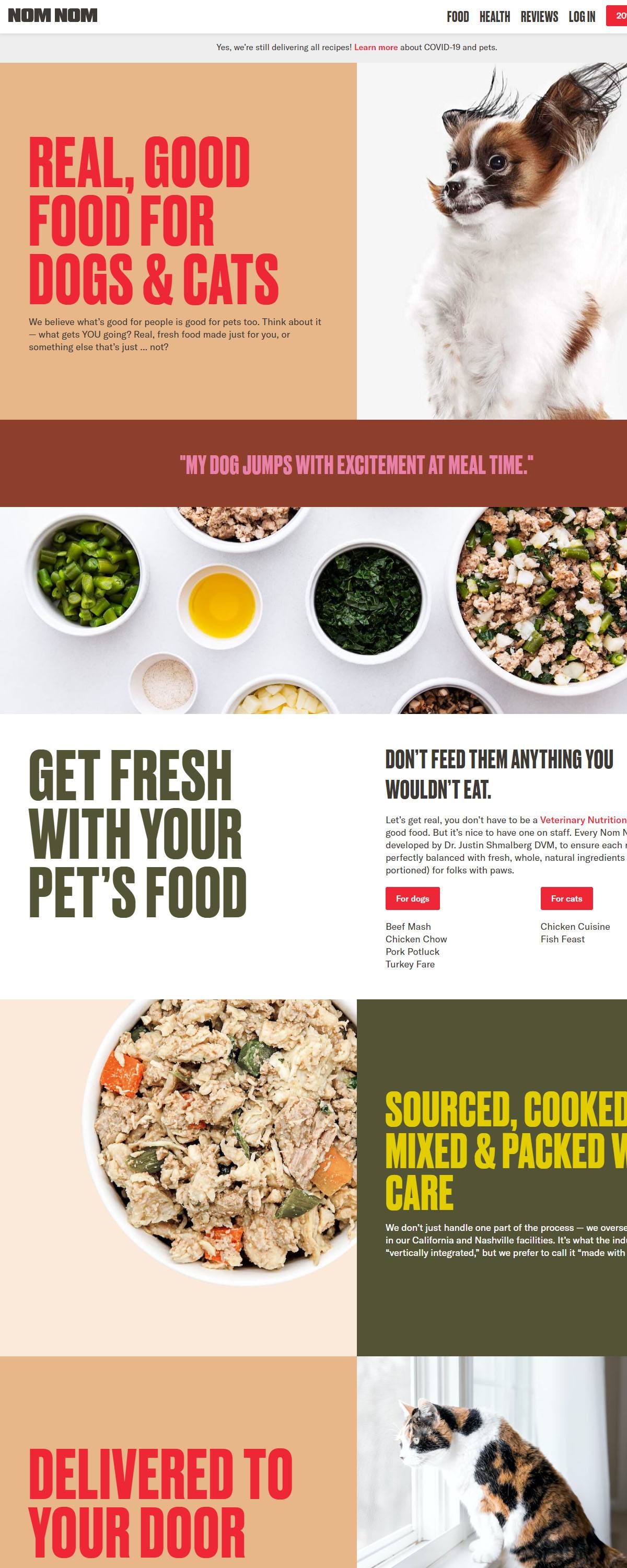 eCommerce website: Nom Nom