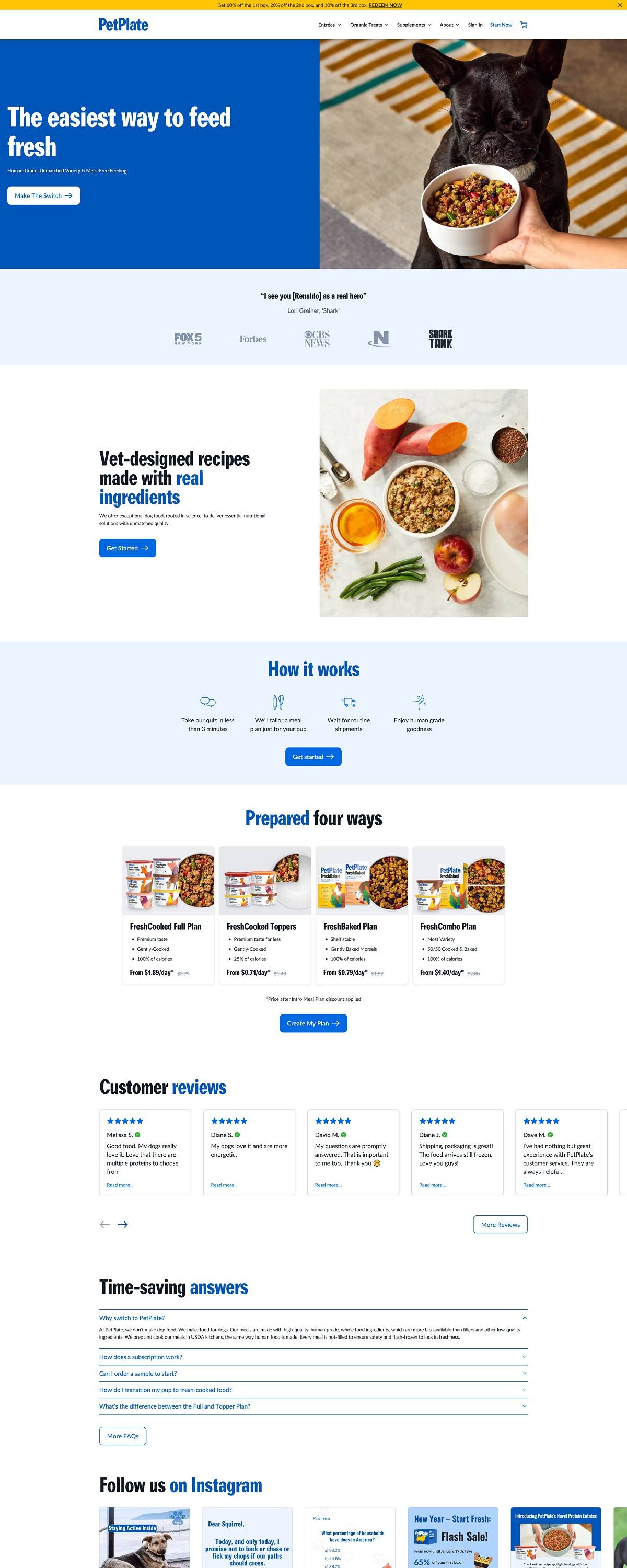 eCommerce website: Pet Plate