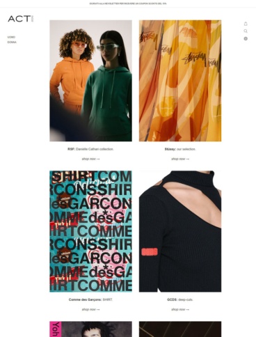 eCommerce website: Act Store