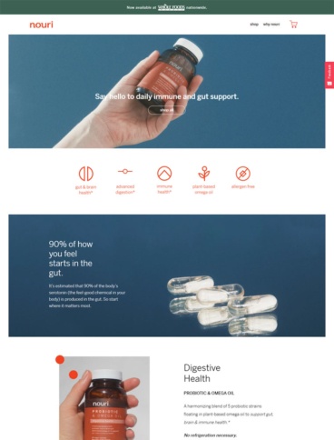 eCommerce website: Nouri