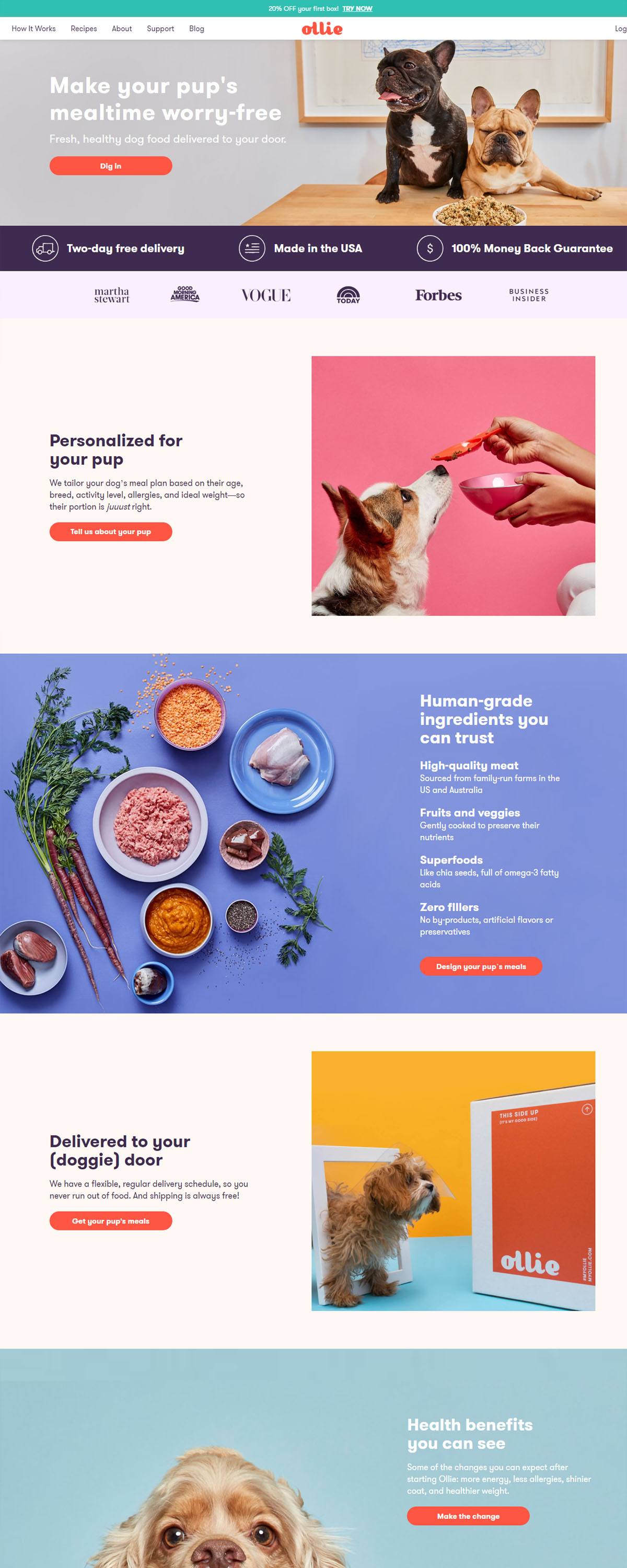 eCommerce website: Ollie