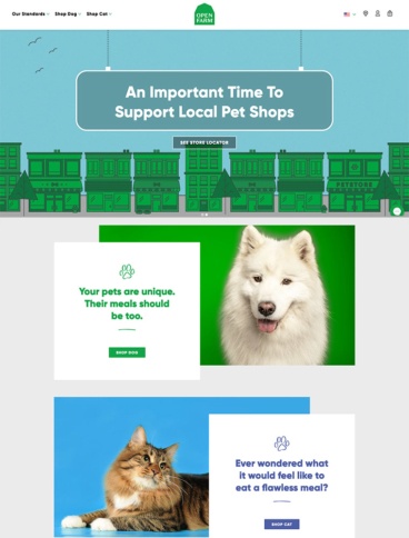 eCommerce website: Open Farm
