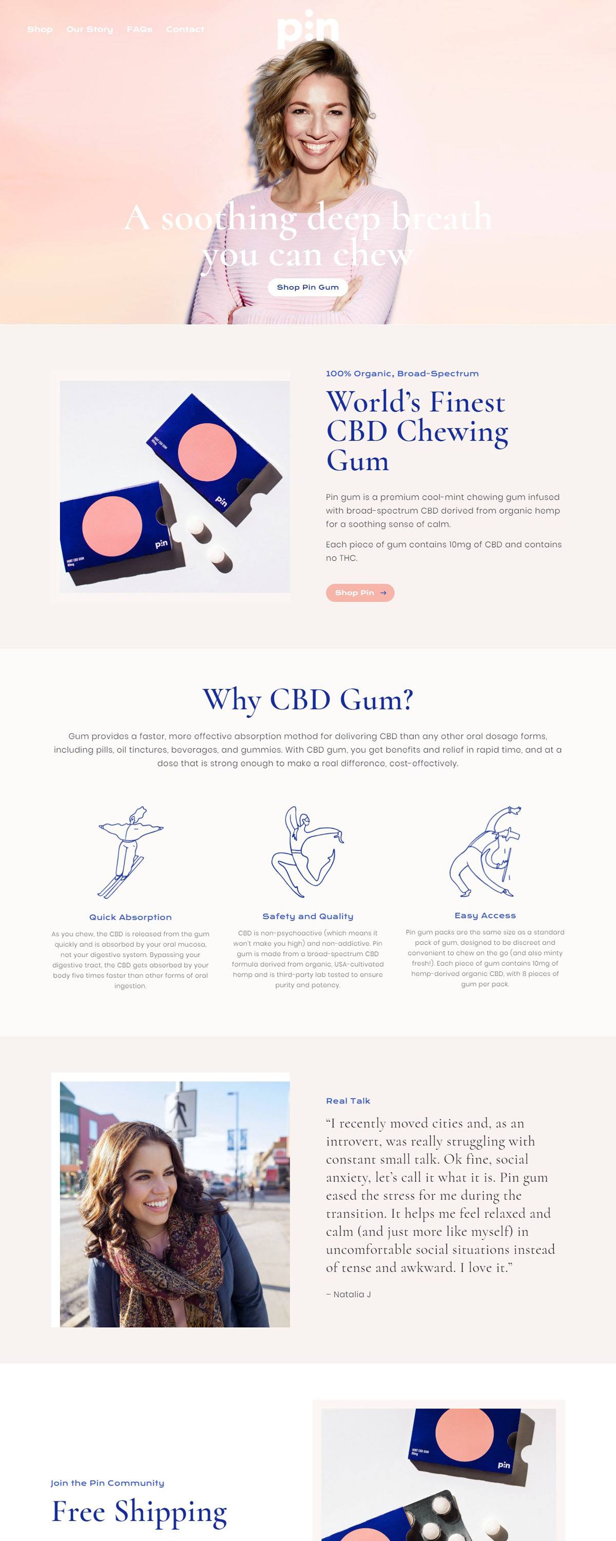 eCommerce website: Pin Gum