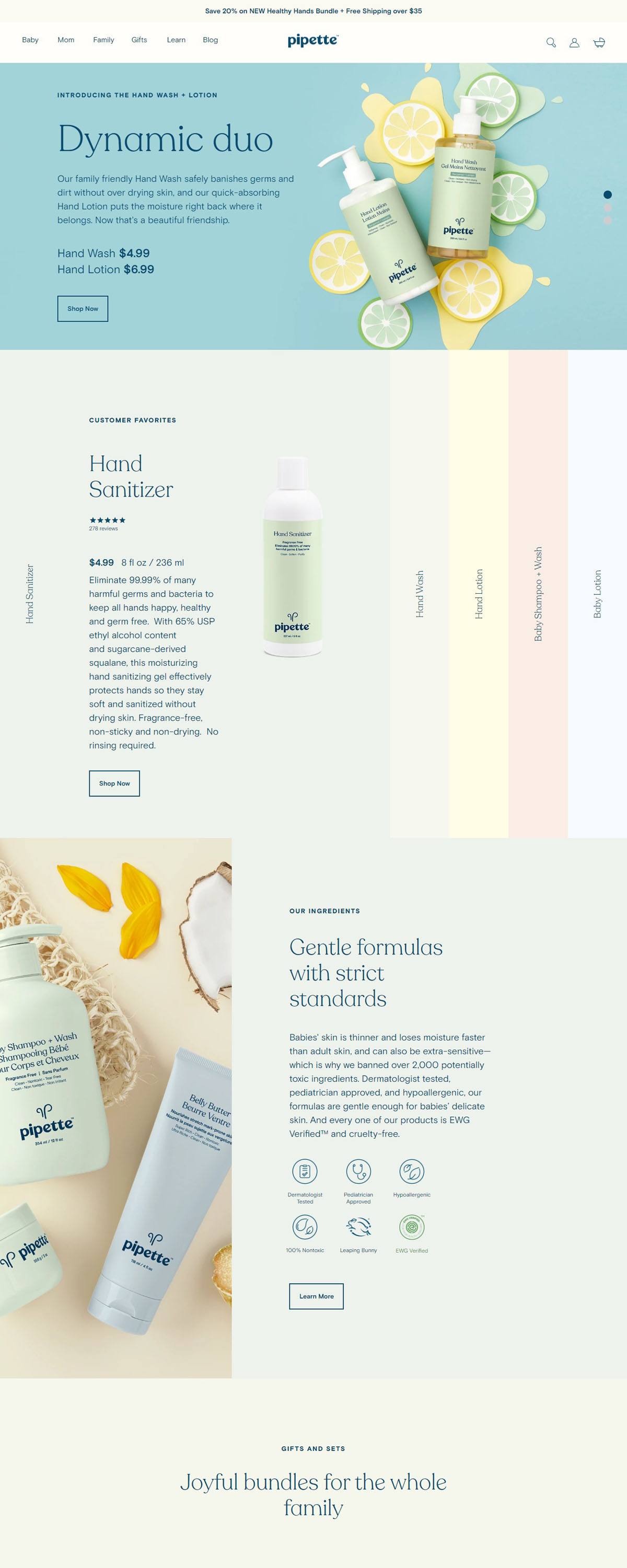 eCommerce website: Pipette